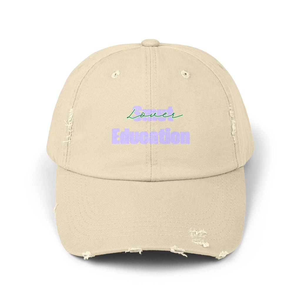Pastel 'Smut Education Lover' Distressed Cap — Vintage Style Baseball Hat