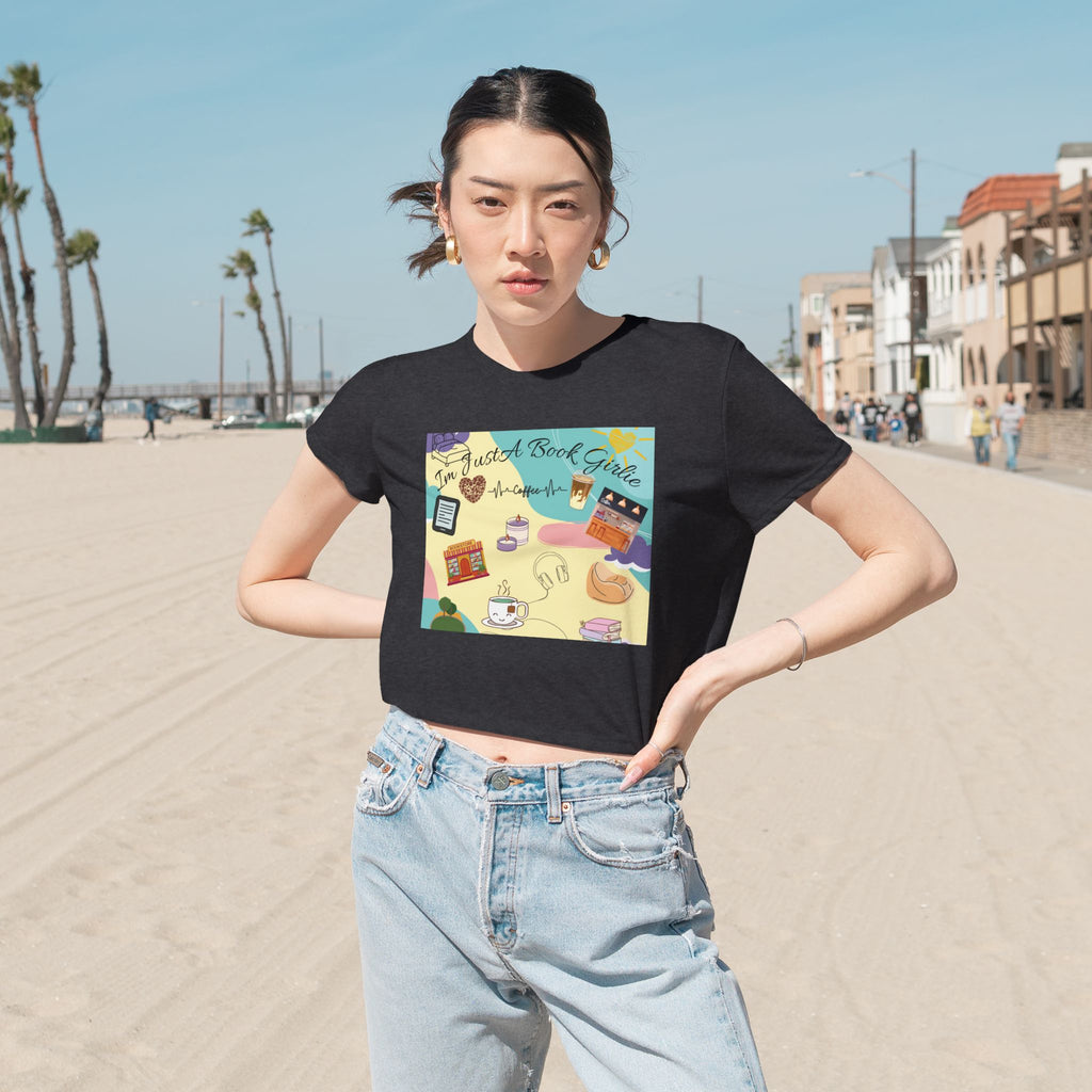 Flowy Cropped Tee Book Girlie Shirt