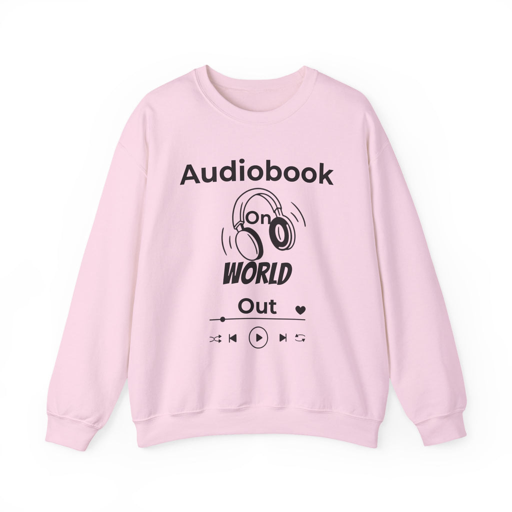 Audiobook Lover's Crewneck Sweatshirt, Cozy Gift for Bookworms, Relaxing Hoodie for Readers, Perfect for Holidays, Unisex Literary Apparel