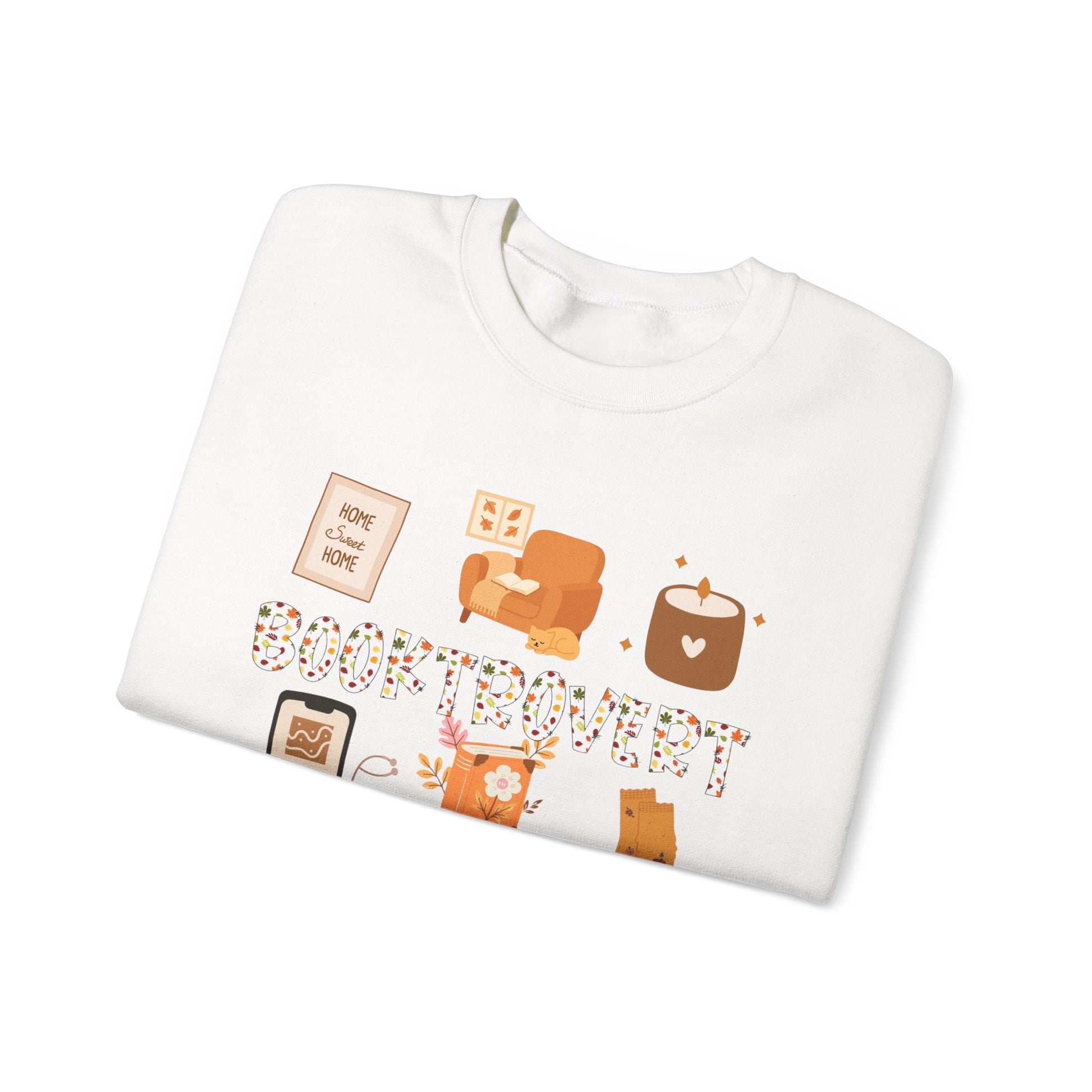Cozy Booktrovert-Themed Crewneck Sweatshirt - Perfect for Home, Gifts, Birthdays, or Chill Days, Cute & Comfy!