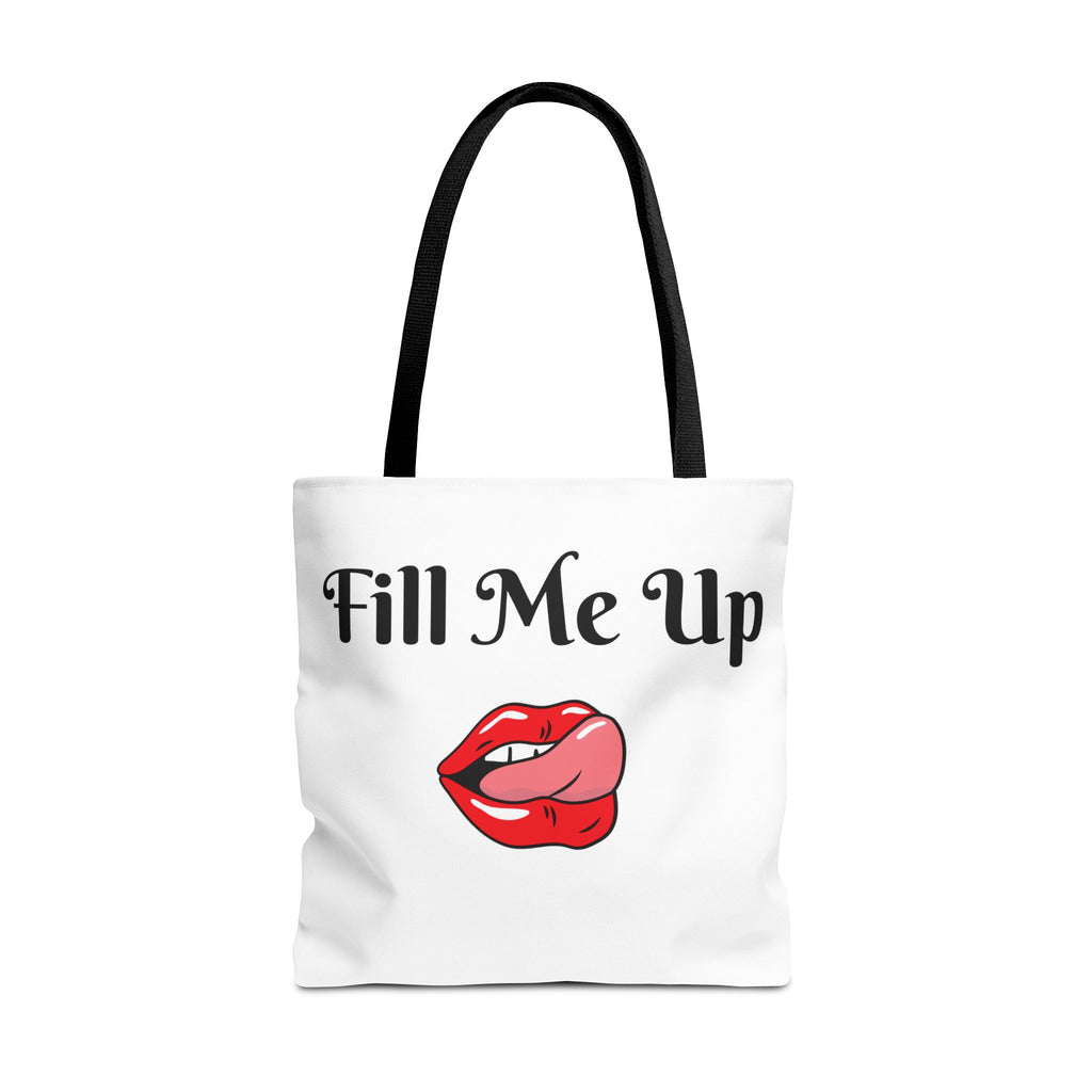 Whimsical Tote Bag Fill Me Up, Books Lover Gift, Cute Canvas Tote