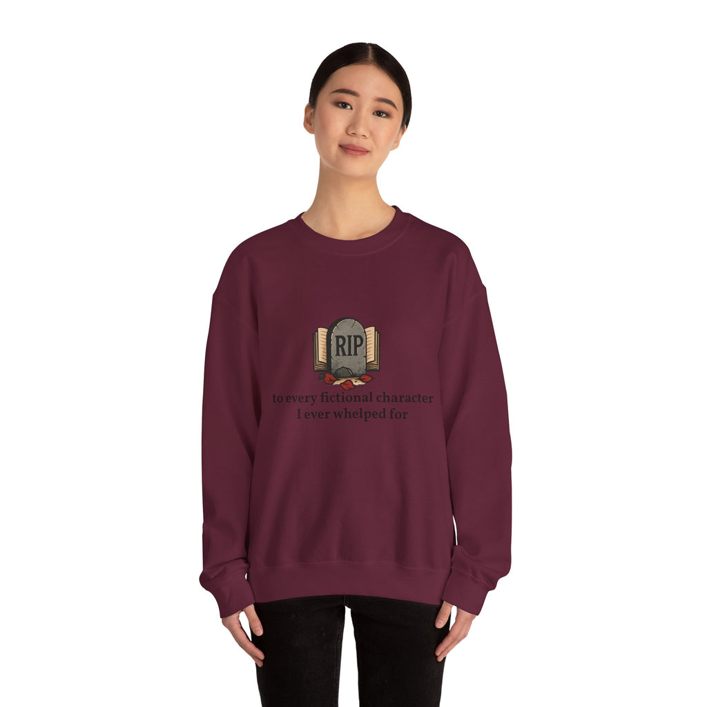 Rest in Peace Fictional Characters Sweatshirt, Cozy Crewneck, Unisex Pullover, Perfect Gift for Book Lovers, Writer Apparel, Heartfelt [...]