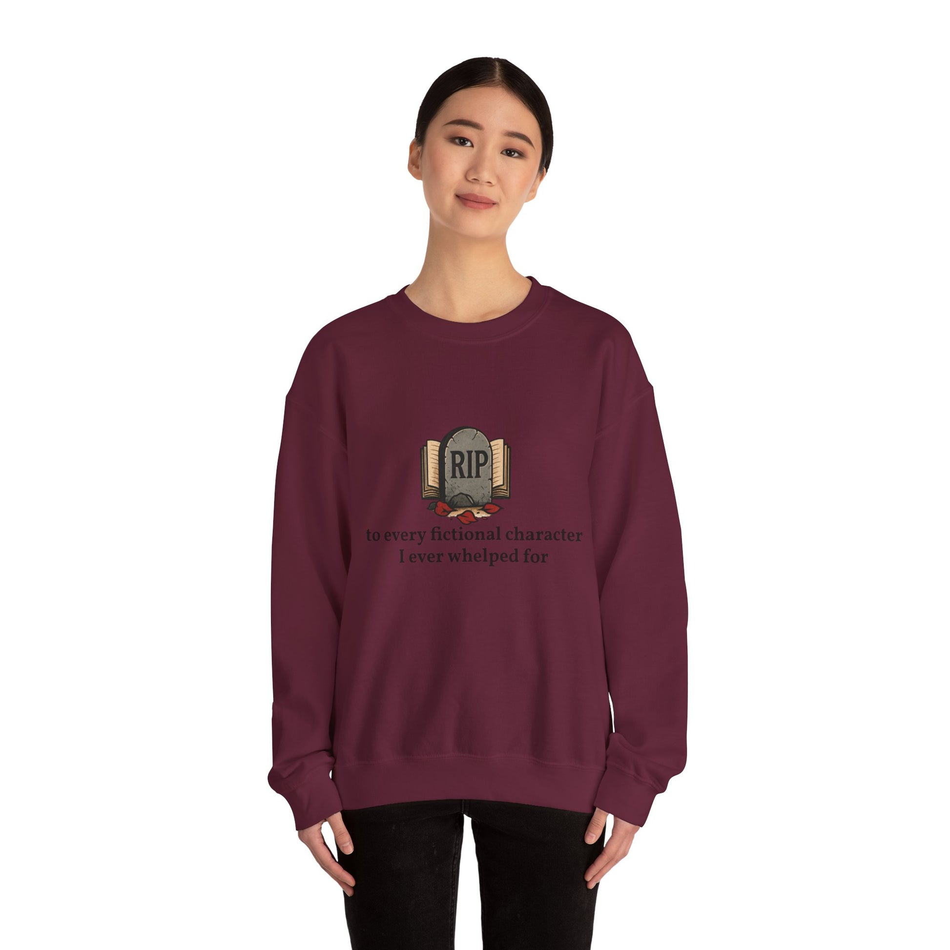 Rest in Peace Fictional Characters Sweatshirt, Cozy Crewneck, Unisex Pullover, Perfect Gift for Book Lovers, Writer Apparel, Heartfelt [...]