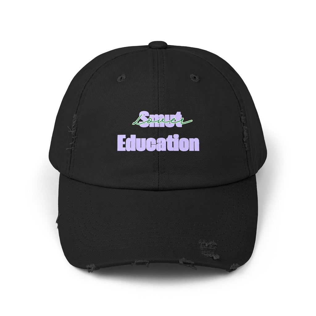 Pastel 'Smut Education Lover' Distressed Cap — Vintage Style Baseball Hat