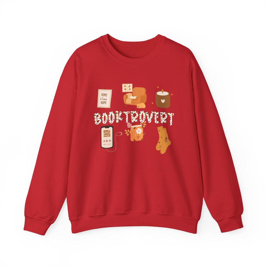 Cozy Booktrovert-Themed Crewneck Sweatshirt - Perfect for Home, Gifts, Birthdays, or Chill Days, Cute & Comfy!