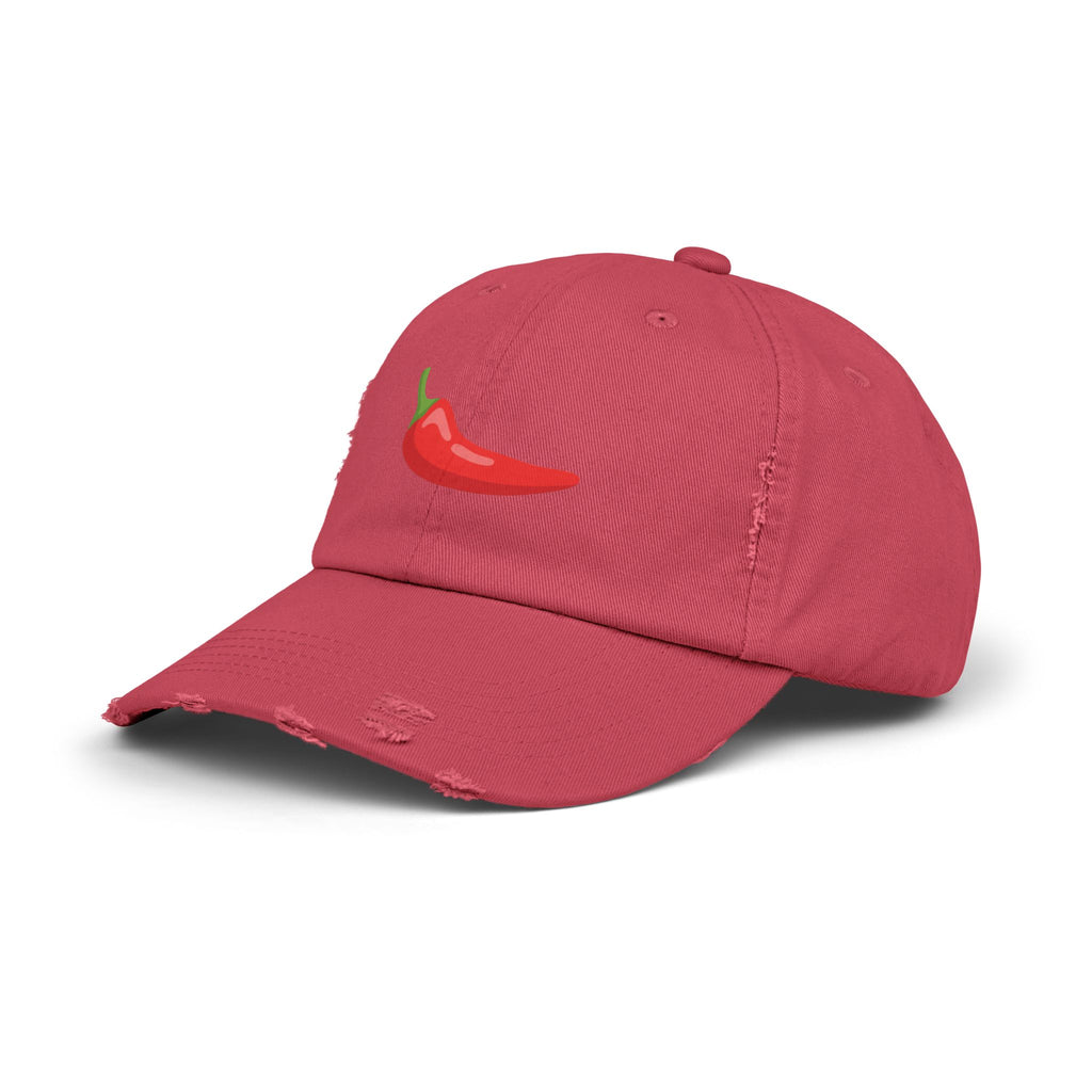 Red Chili Pepper 'Spicy Book' Distressed Cap