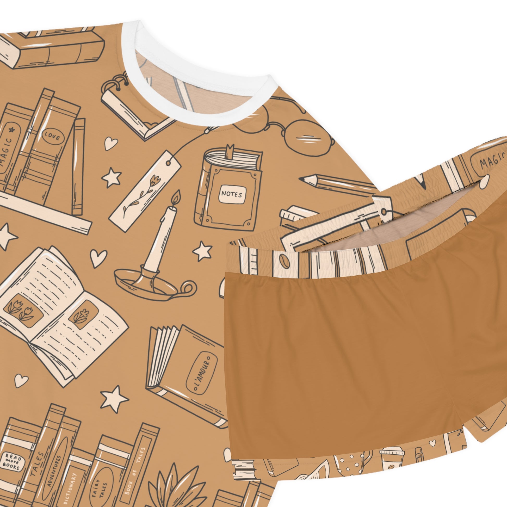 Women's Bookshelf Pajama Short Set