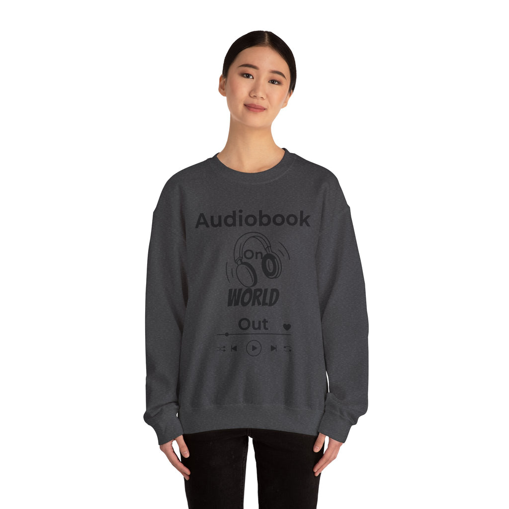 Audiobook Lover's Crewneck Sweatshirt, Cozy Gift for Bookworms, Relaxing Hoodie for Readers, Perfect for Holidays, Unisex Literary Apparel