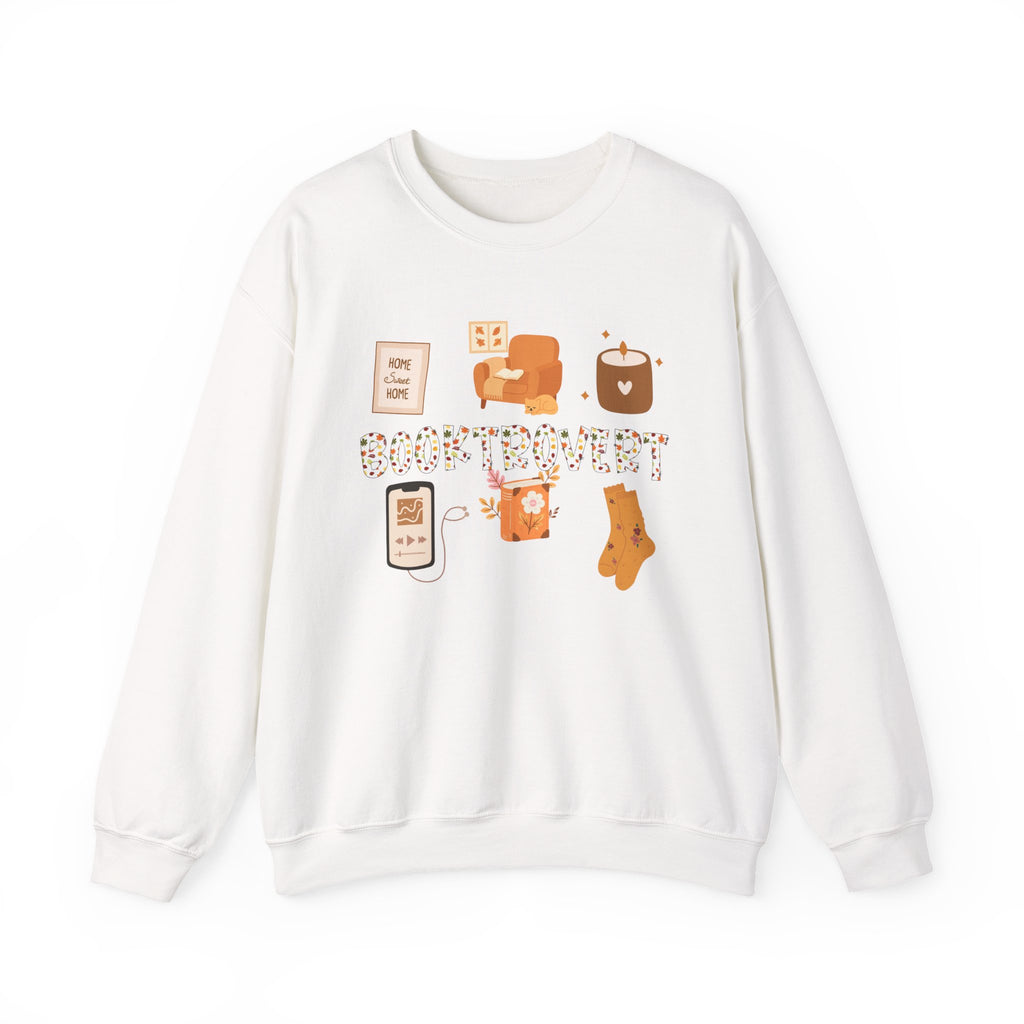 Cozy Booktrovert-Themed Crewneck Sweatshirt - Perfect for Home, Gifts, Birthdays, or Chill Days, Cute & Comfy!