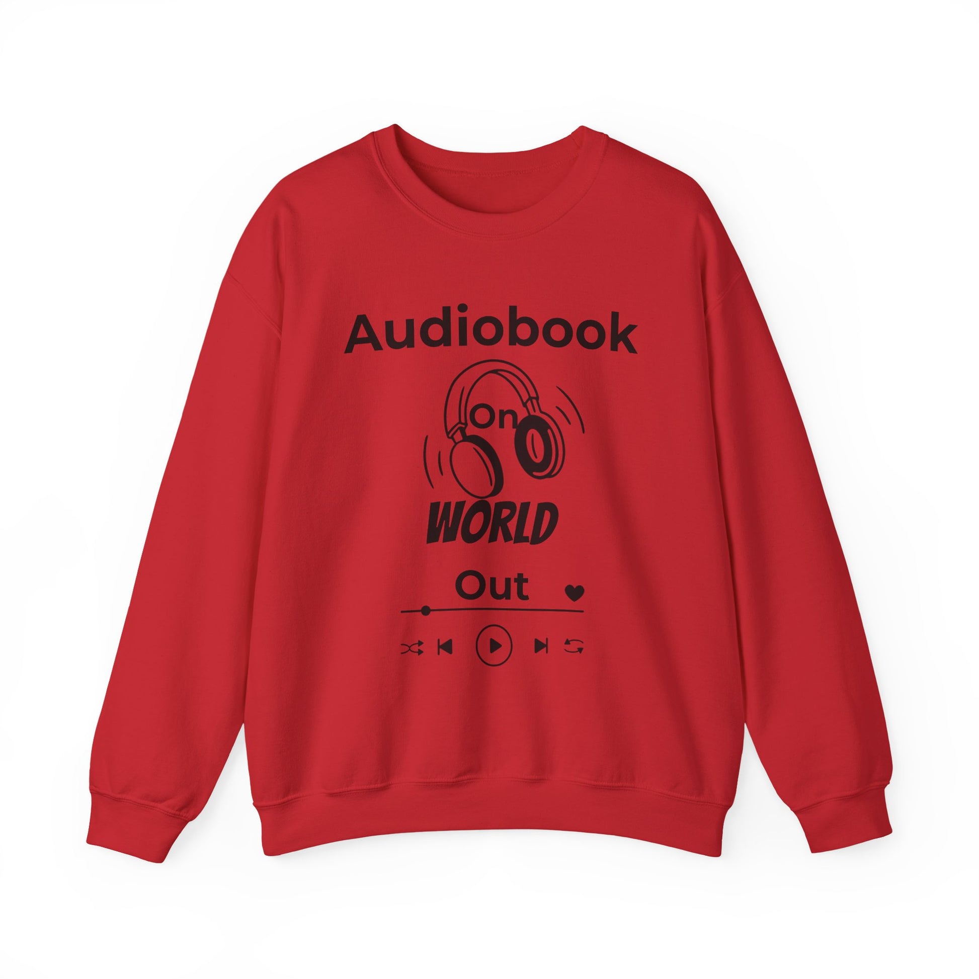 Audiobook Lover's Crewneck Sweatshirt, Cozy Gift for Bookworms, Relaxing Hoodie for Readers, Perfect for Holidays, Unisex Literary Apparel
