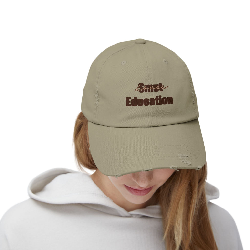 Peanut Butter Baby 'Smut Education Lover' Distressed Cap — Vintage Style Baseball Hat