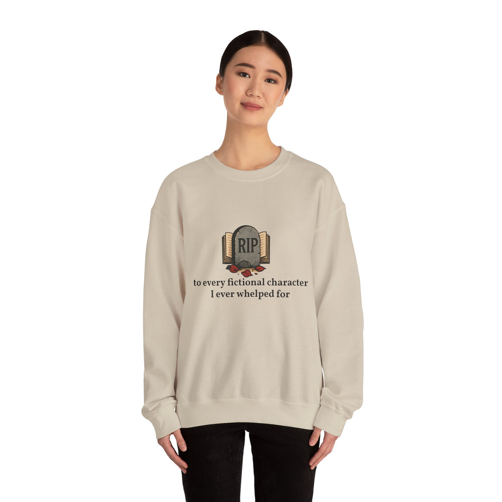 Rest in Peace Fictional Characters Sweatshirt, Cozy Crewneck, Unisex Pullover, Perfect Gift for Book Lovers, Writer Apparel, Heartfelt [...]