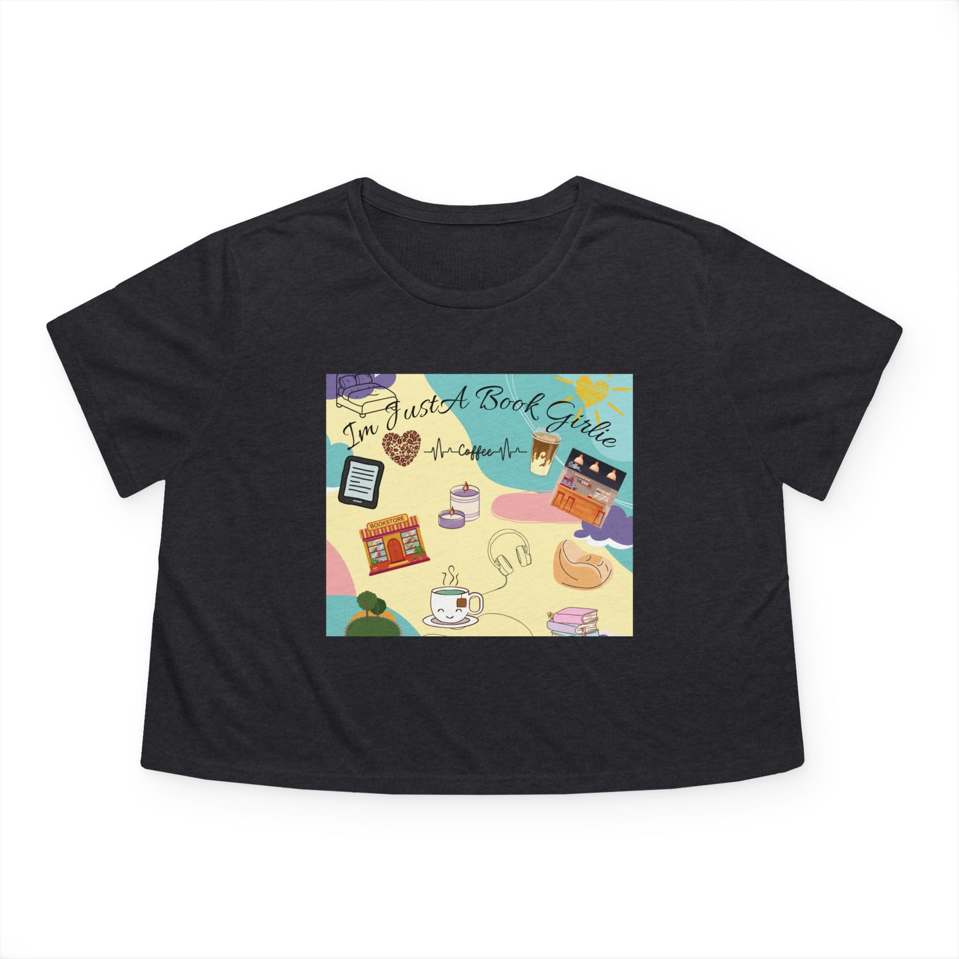 Flowy Cropped Tee Book Girlie Shirt