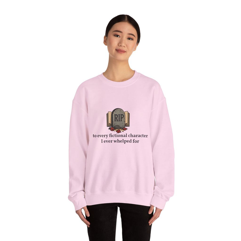 Rest in Peace Fictional Characters Sweatshirt, Cozy Crewneck, Unisex Pullover, Perfect Gift for Book Lovers, Writer Apparel, Heartfelt [...]