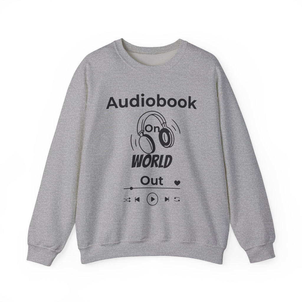 Audiobook Lover's Crewneck Sweatshirt, Cozy Gift for Bookworms, Relaxing Hoodie for Readers, Perfect for Holidays, Unisex Literary Apparel