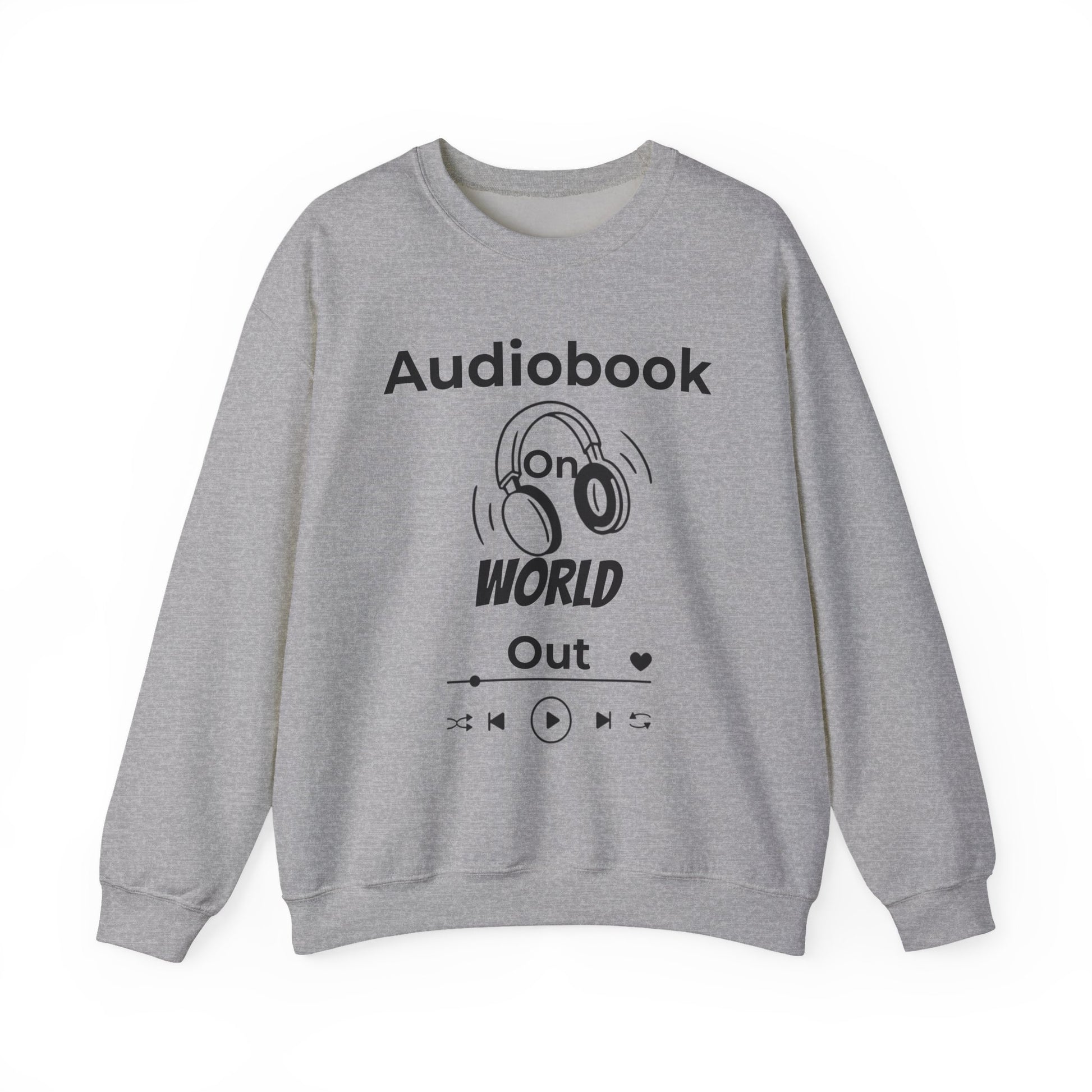 Audiobook Lover's Crewneck Sweatshirt, Cozy Gift for Bookworms, Relaxing Hoodie for Readers, Perfect for Holidays, Unisex Literary Apparel