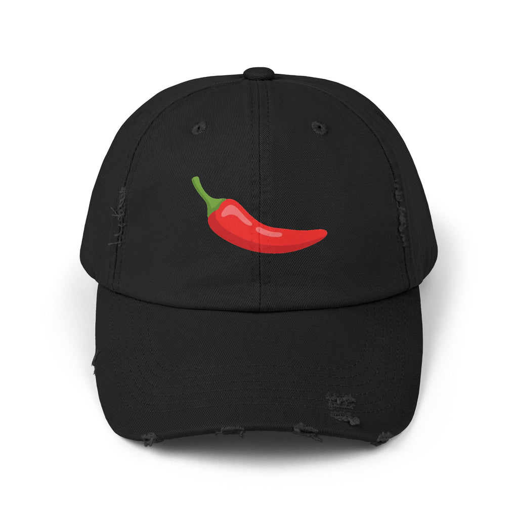 Red Chili Pepper 'Spicy Book' Distressed Cap