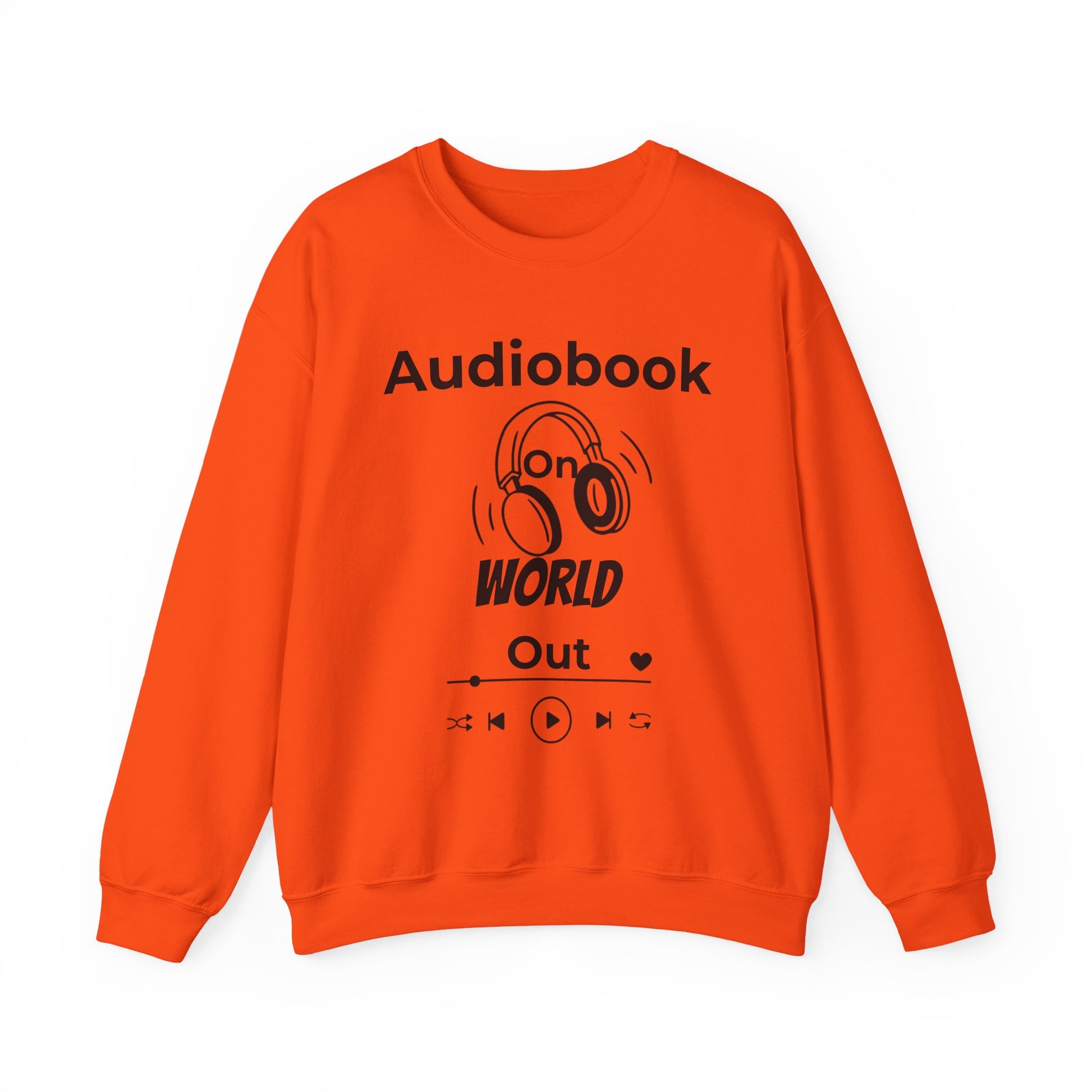 Audiobook Lover's Crewneck Sweatshirt, Cozy Gift for Bookworms, Relaxing Hoodie for Readers, Perfect for Holidays, Unisex Literary Apparel