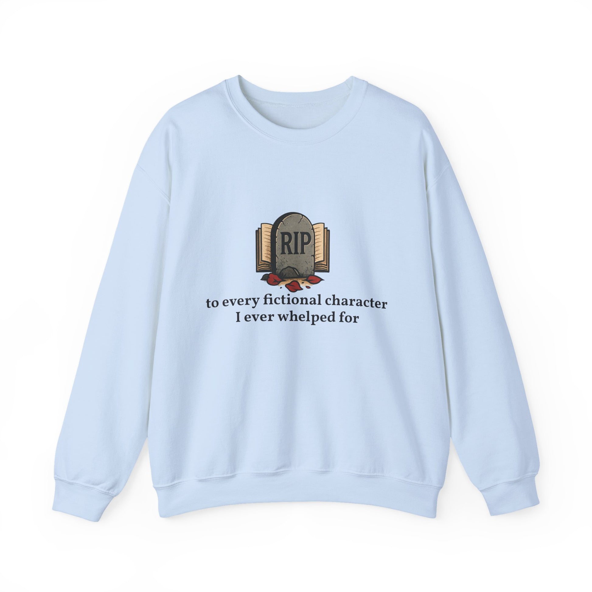 Rest in Peace Fictional Characters Sweatshirt, Cozy Crewneck, Unisex Pullover, Perfect Gift for Book Lovers, Writer Apparel, Heartfelt [...]