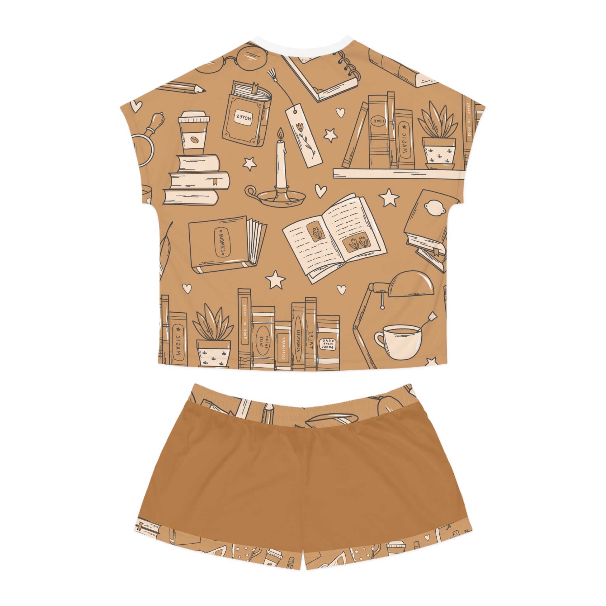 Women's Bookshelf Pajama Short Set