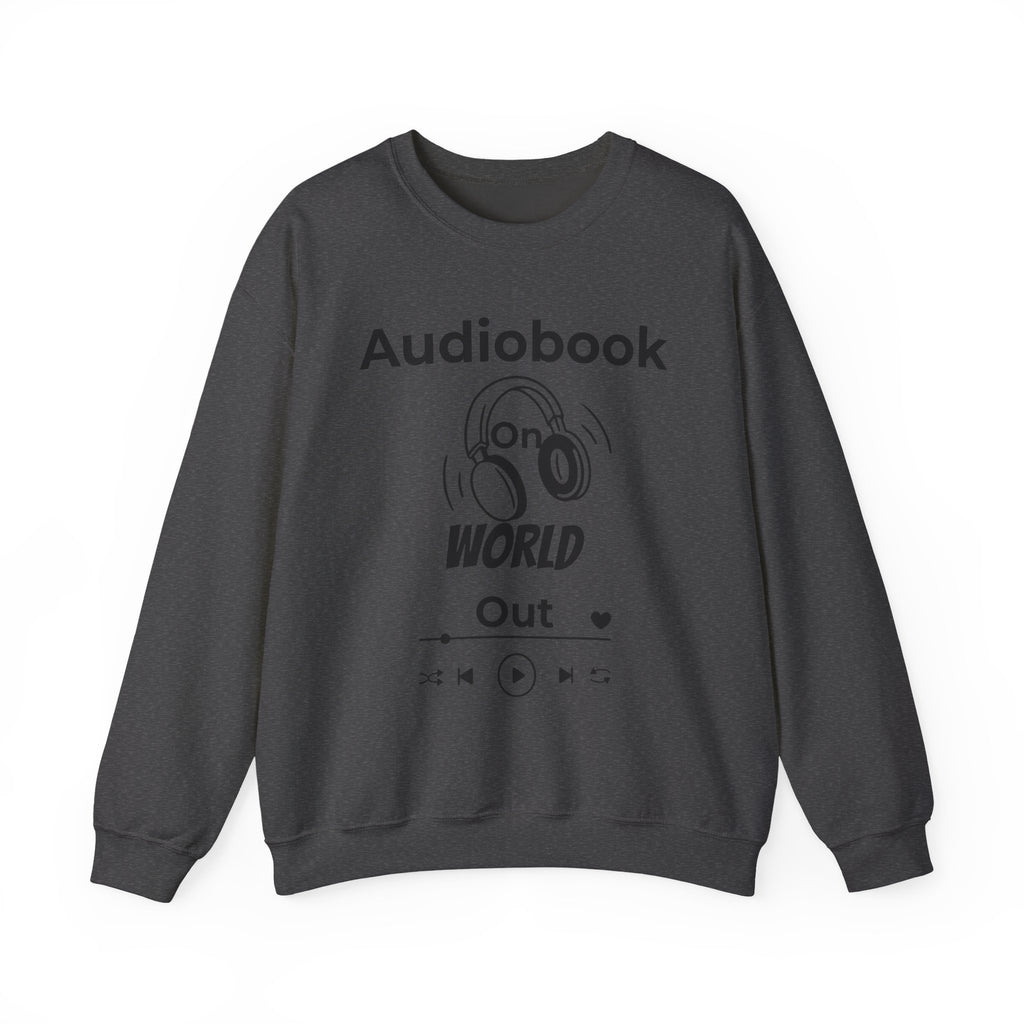 Audiobook Lover's Crewneck Sweatshirt, Cozy Gift for Bookworms, Relaxing Hoodie for Readers, Perfect for Holidays, Unisex Literary Apparel