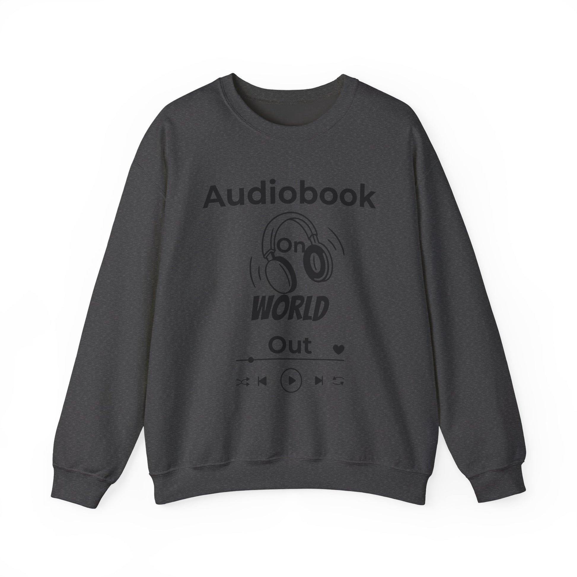Audiobook Lover's Crewneck Sweatshirt, Cozy Gift for Bookworms, Relaxing Hoodie for Readers, Perfect for Holidays, Unisex Literary Apparel