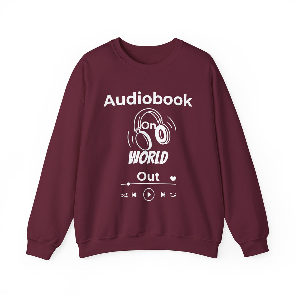 Audiobook Lover's Crewneck Sweatshirt, Cozy Gift for Bookworms, Relaxing Hoodie for Readers, Perfect for Holidays, Unisex Literary Apparel