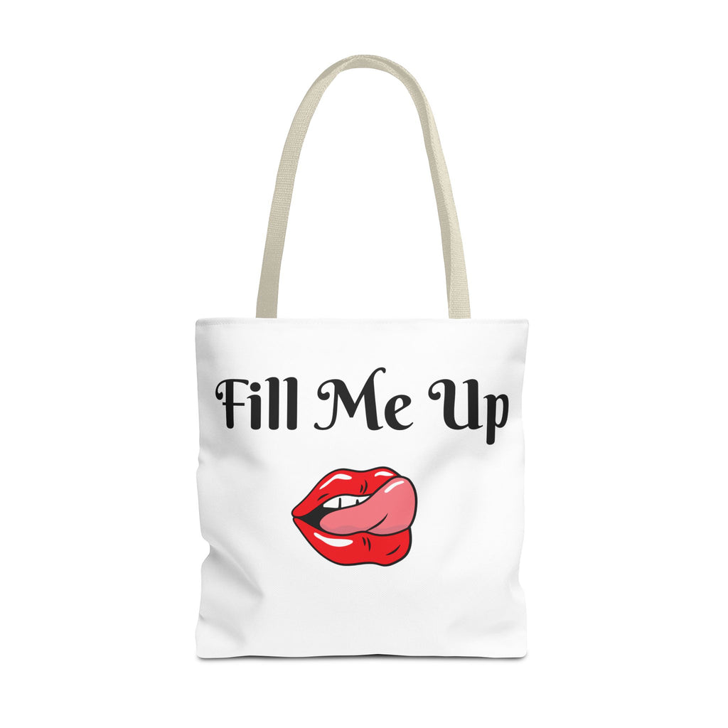 Whimsical Tote Bag Fill Me Up, Books Lover Gift, Cute Canvas Tote