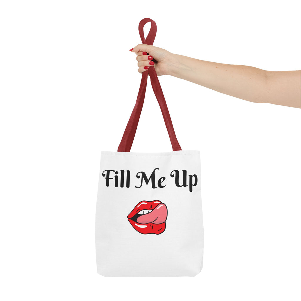 Whimsical Tote Bag Fill Me Up, Books Lover Gift, Cute Canvas Tote