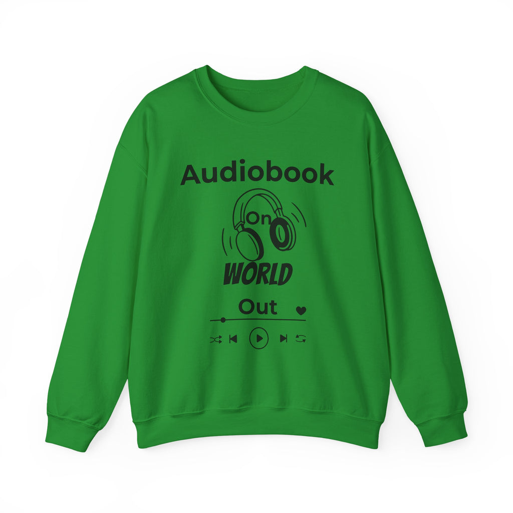 Audiobook Lover's Crewneck Sweatshirt, Cozy Gift for Bookworms, Relaxing Hoodie for Readers, Perfect for Holidays, Unisex Literary Apparel
