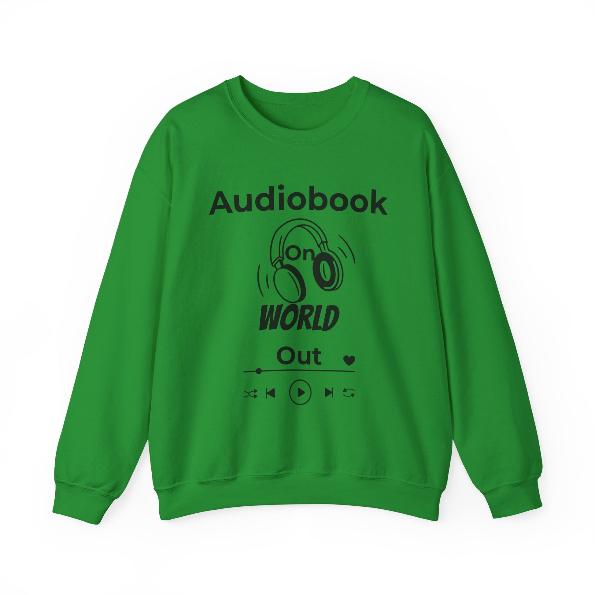 Audiobook Lover's Crewneck Sweatshirt, Cozy Gift for Bookworms, Relaxing Hoodie for Readers, Perfect for Holidays, Unisex Literary Apparel