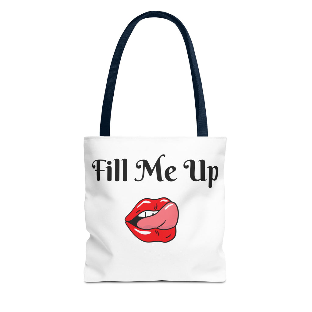 Whimsical Tote Bag Fill Me Up, Books Lover Gift, Cute Canvas Tote
