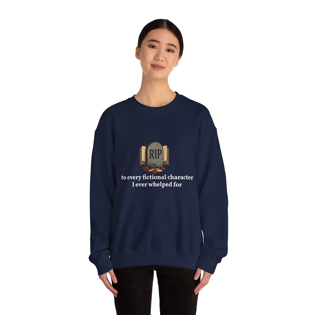 Rest in Peace Fictional Characters Sweatshirt, Cozy Crewneck, Unisex Pullover, Perfect Gift for Book Lovers, Writer Apparel, Heartfelt [...]