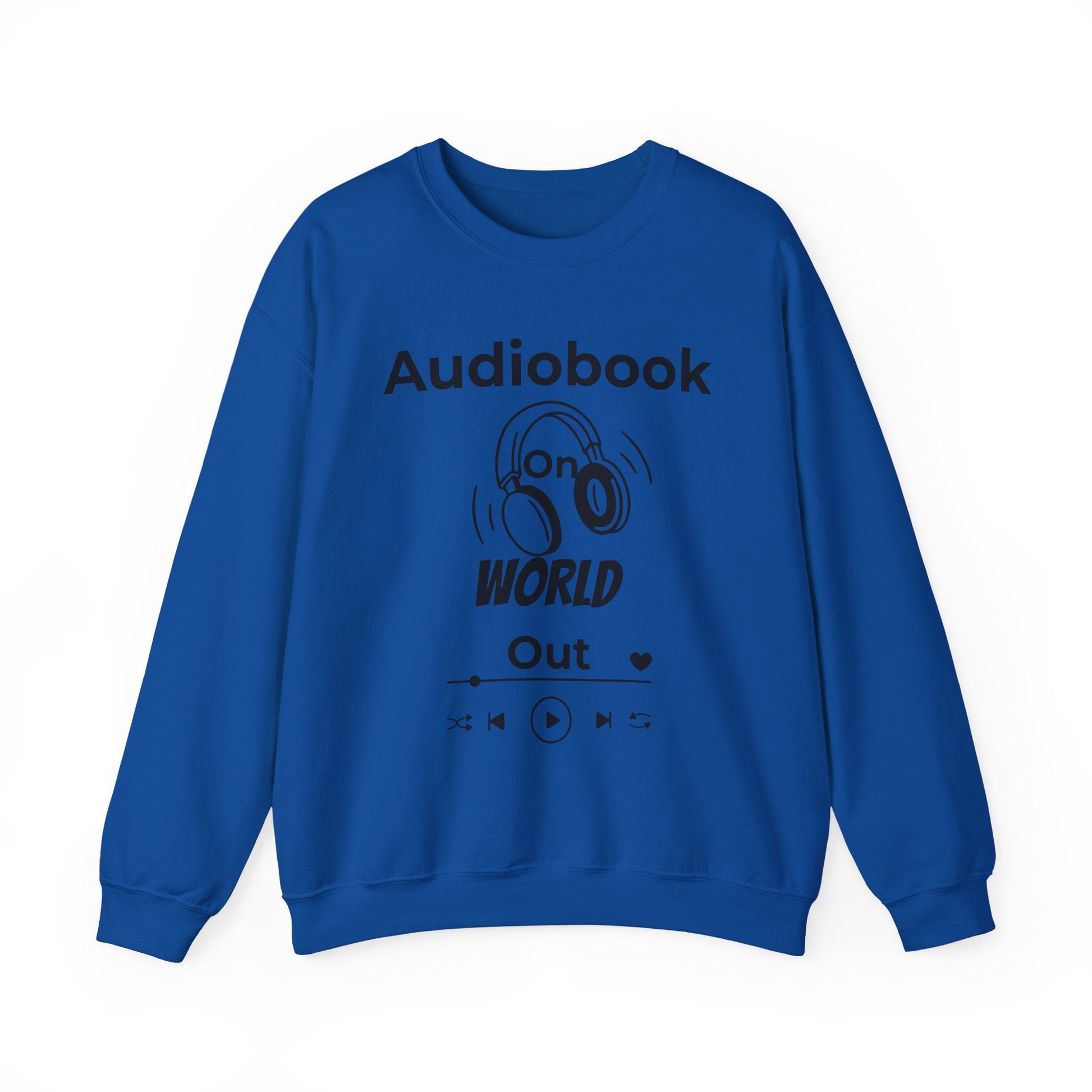Audiobook Lover's Crewneck Sweatshirt, Cozy Gift for Bookworms, Relaxing Hoodie for Readers, Perfect for Holidays, Unisex Literary Apparel