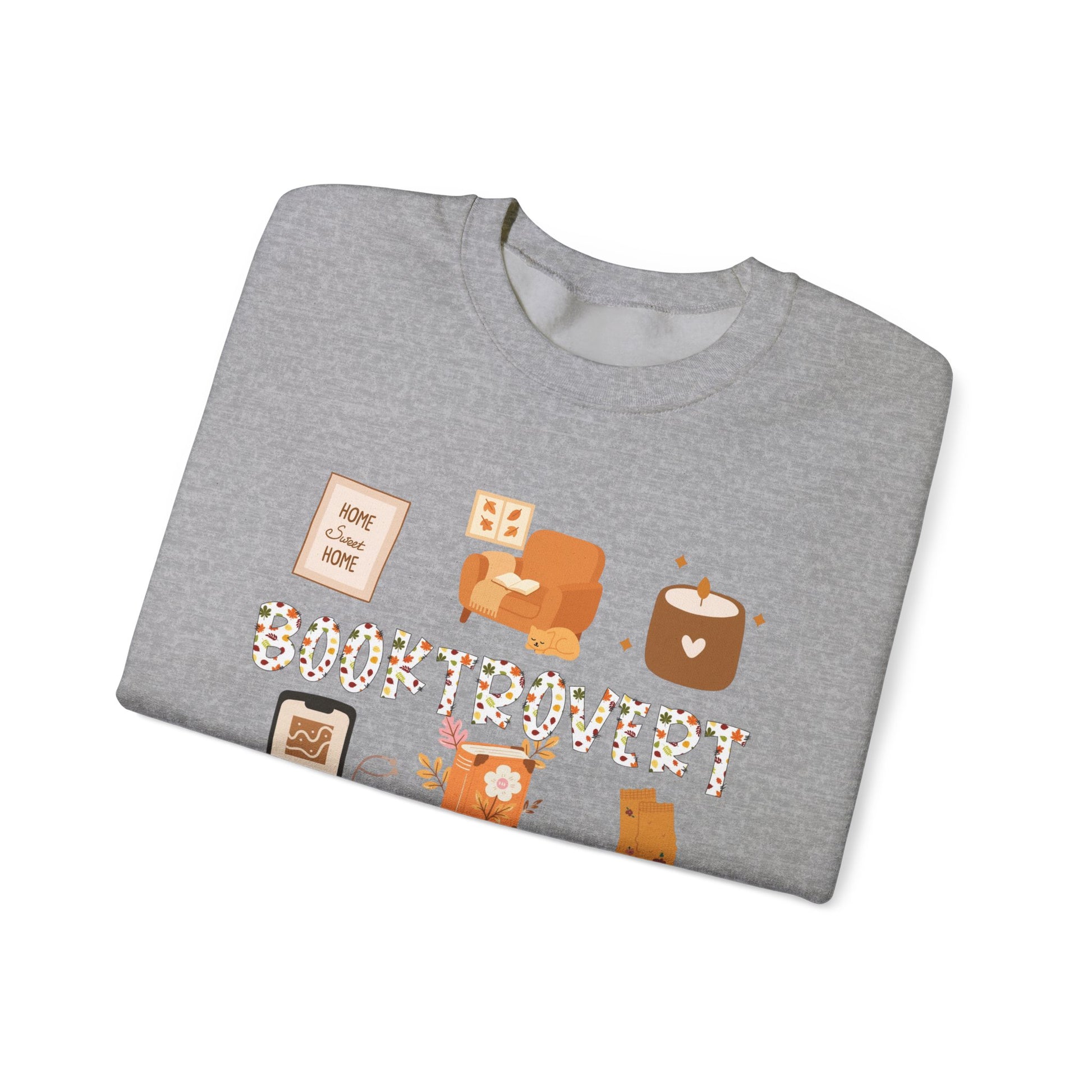Cozy Booktrovert-Themed Crewneck Sweatshirt - Perfect for Home, Gifts, Birthdays, or Chill Days, Cute & Comfy!