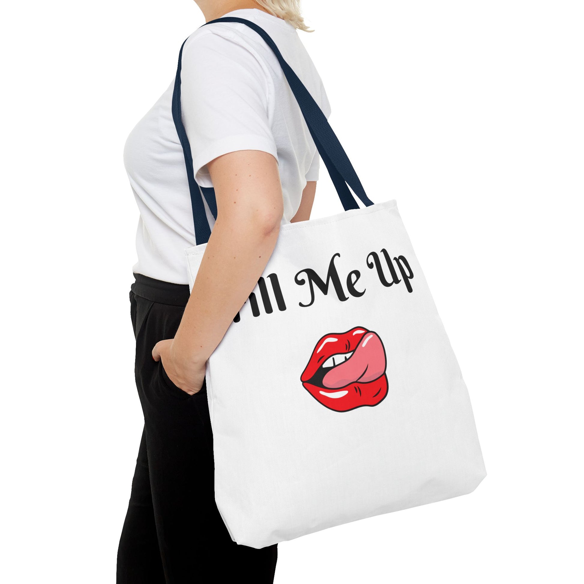 Whimsical Tote Bag Fill Me Up, Books Lover Gift, Cute Canvas Tote