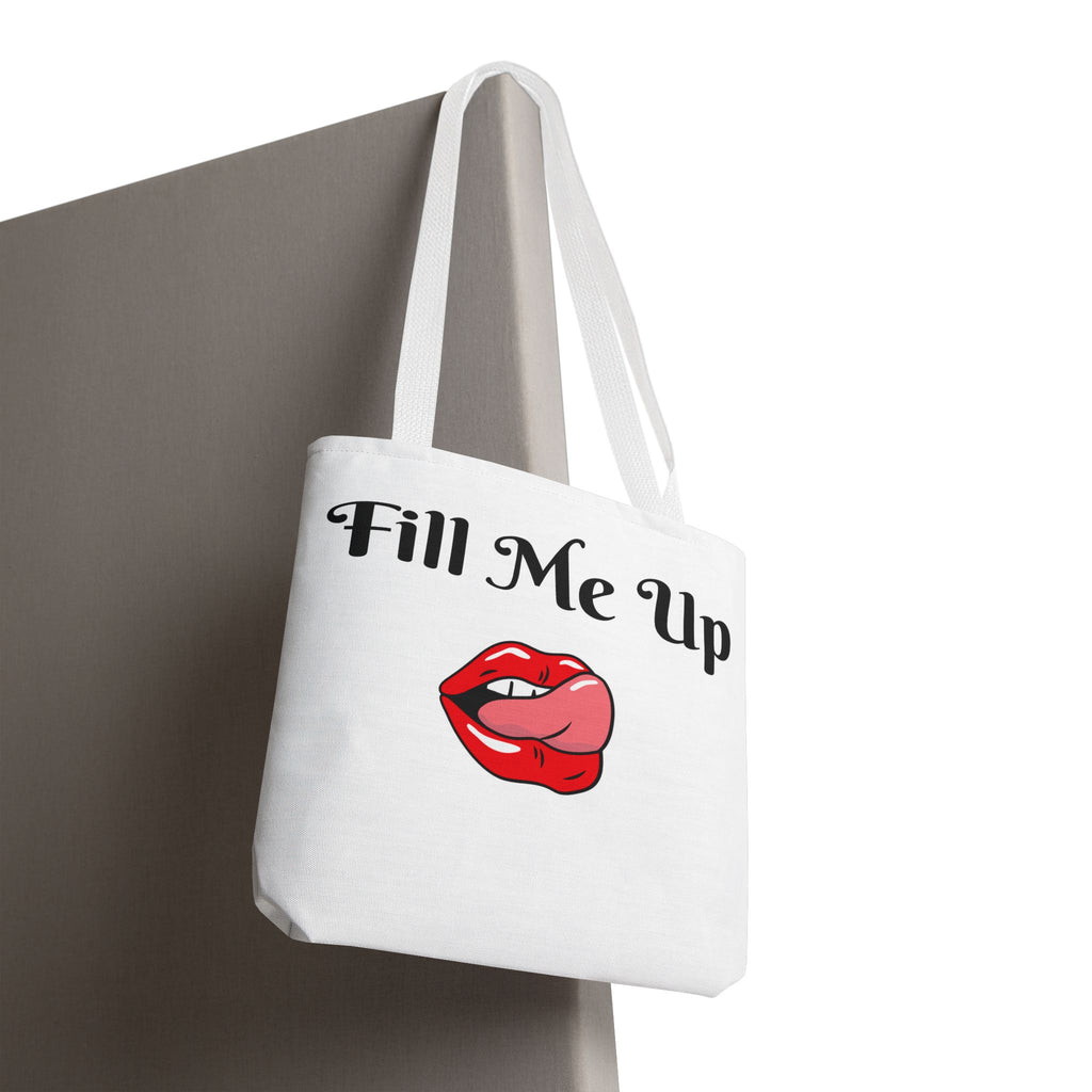 Whimsical Tote Bag Fill Me Up, Books Lover Gift, Cute Canvas Tote