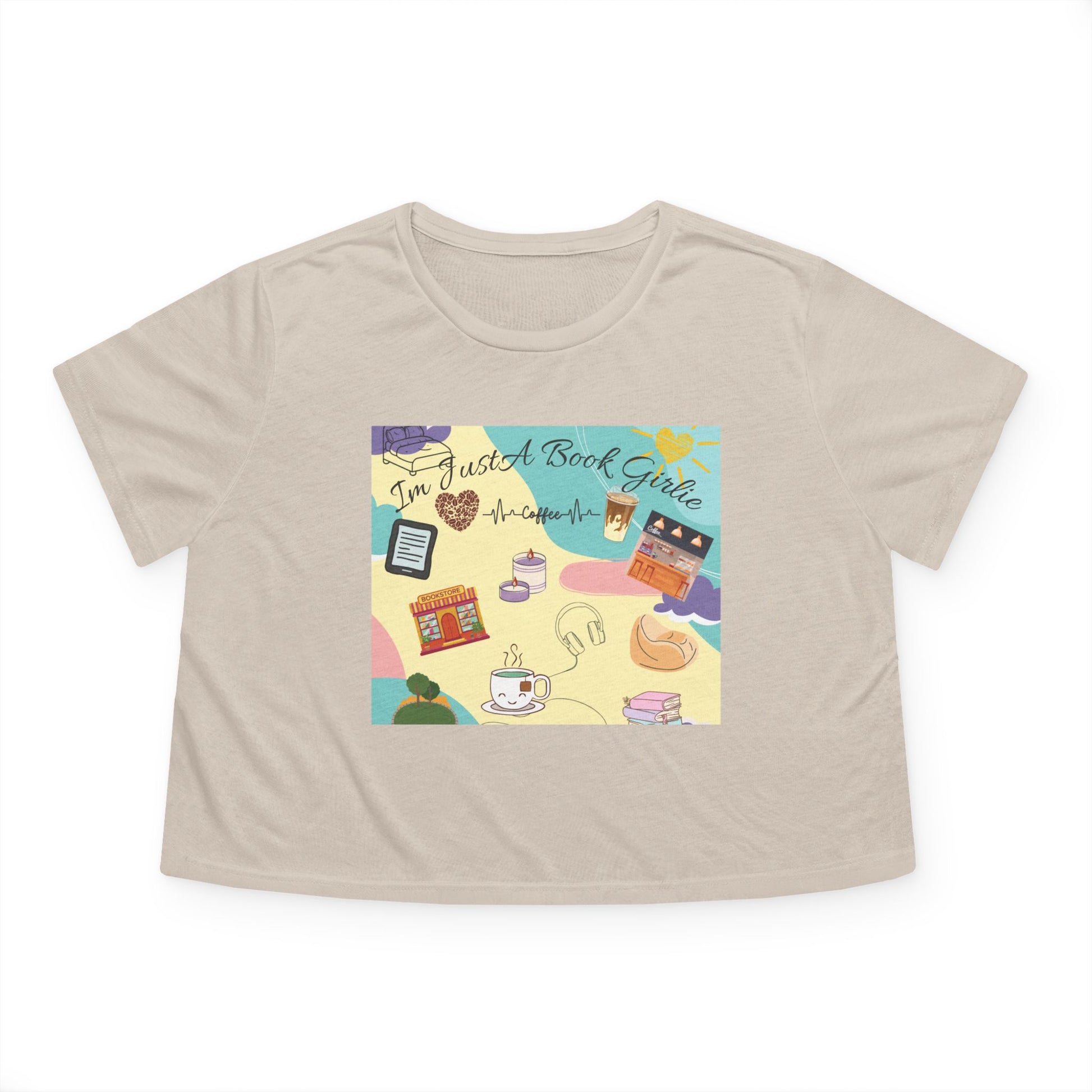 Flowy Cropped Tee Book Girlie Shirt