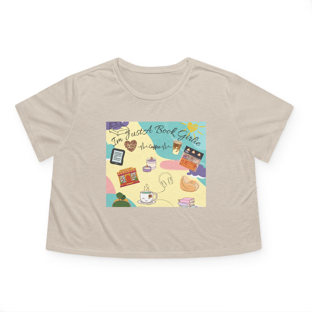 Flowy Cropped Tee Book Girlie Shirt