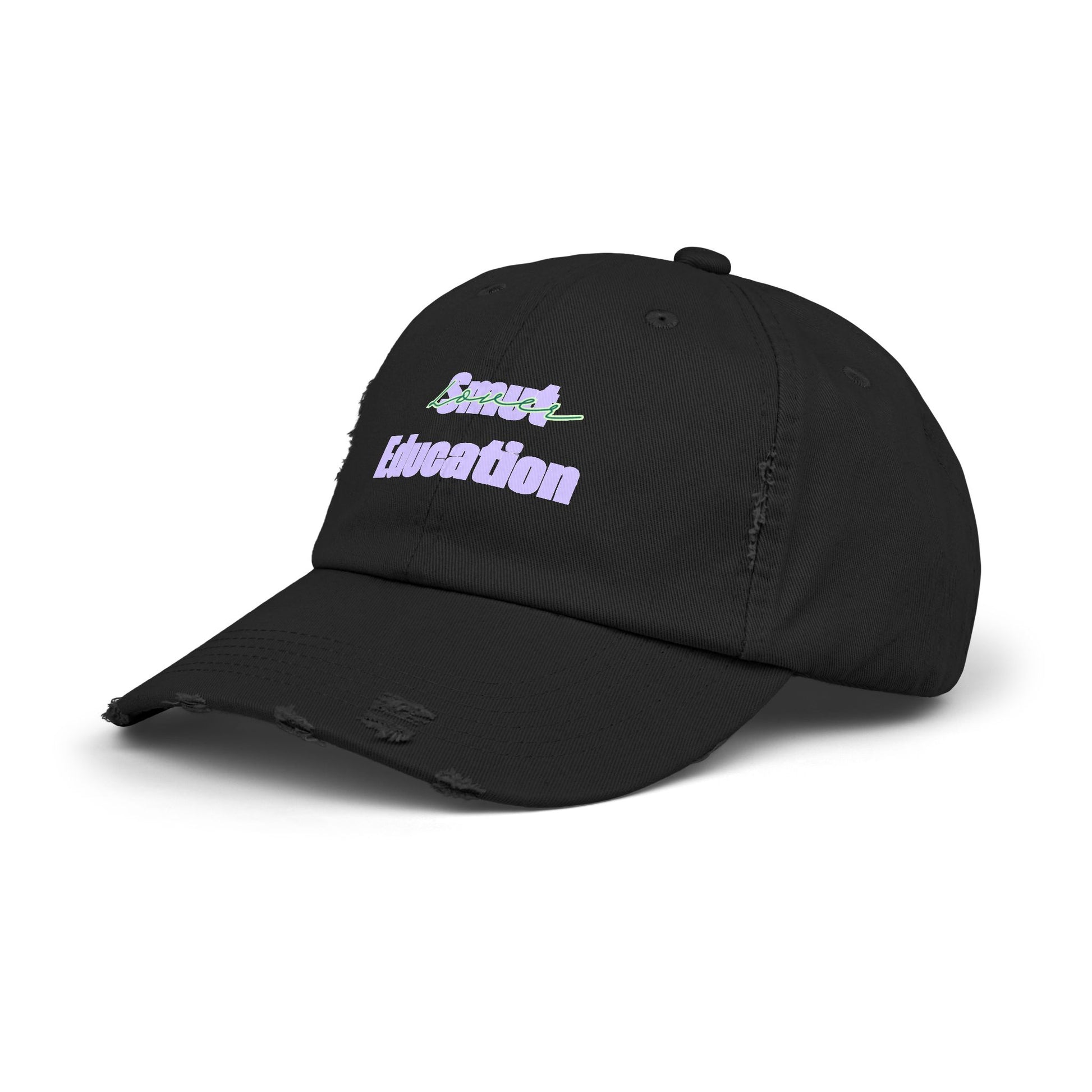 Pastel 'Smut Education Lover' Distressed Cap — Vintage Style Baseball Hat