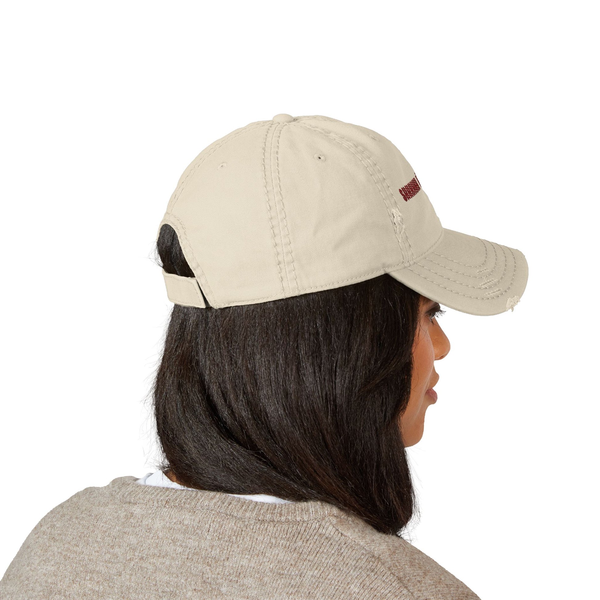 Distressed Embroidered Dad Hat – "Shhhhhh I'm Reading!" Book Lover Cap