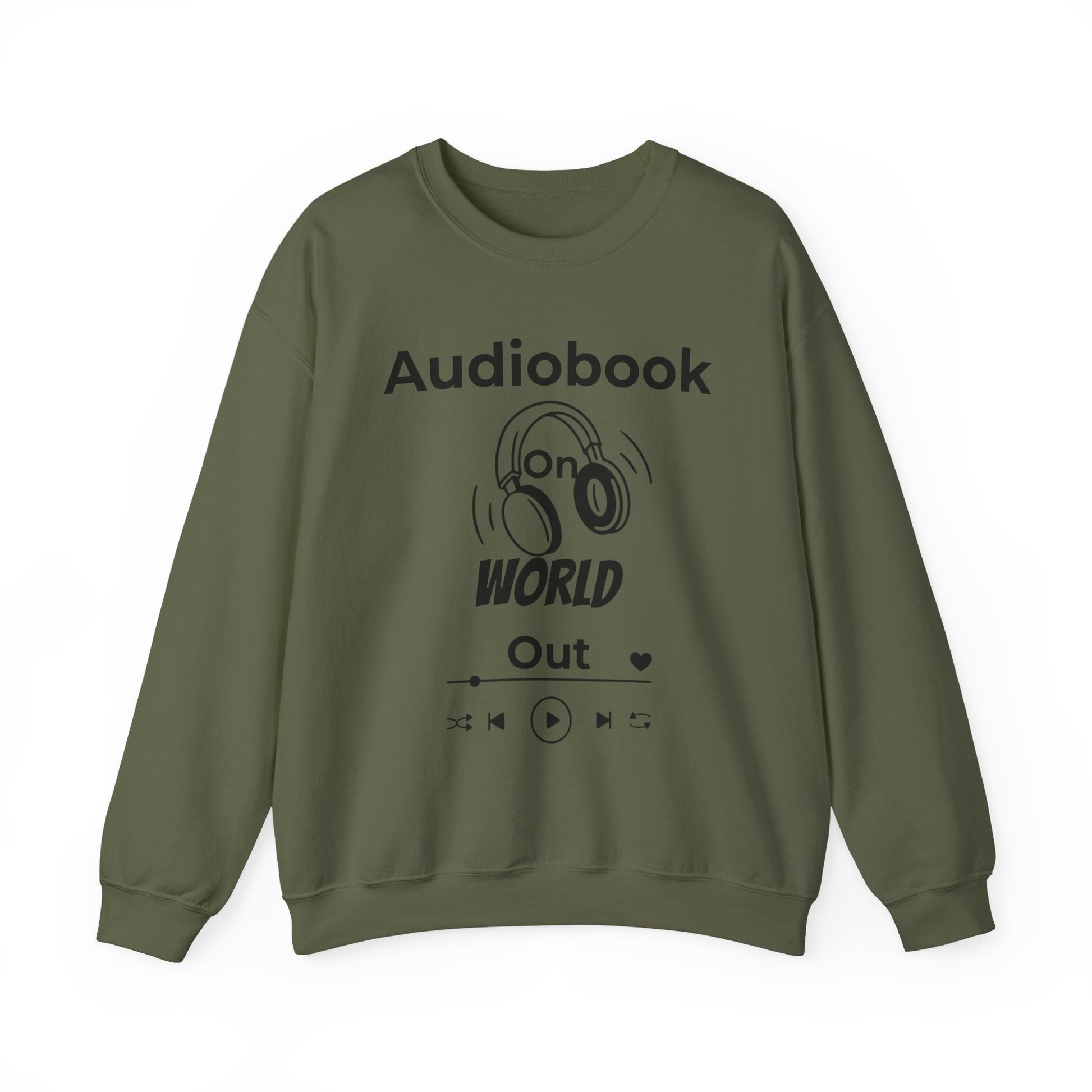 Audiobook Lover's Crewneck Sweatshirt, Cozy Gift for Bookworms, Relaxing Hoodie for Readers, Perfect for Holidays, Unisex Literary Apparel
