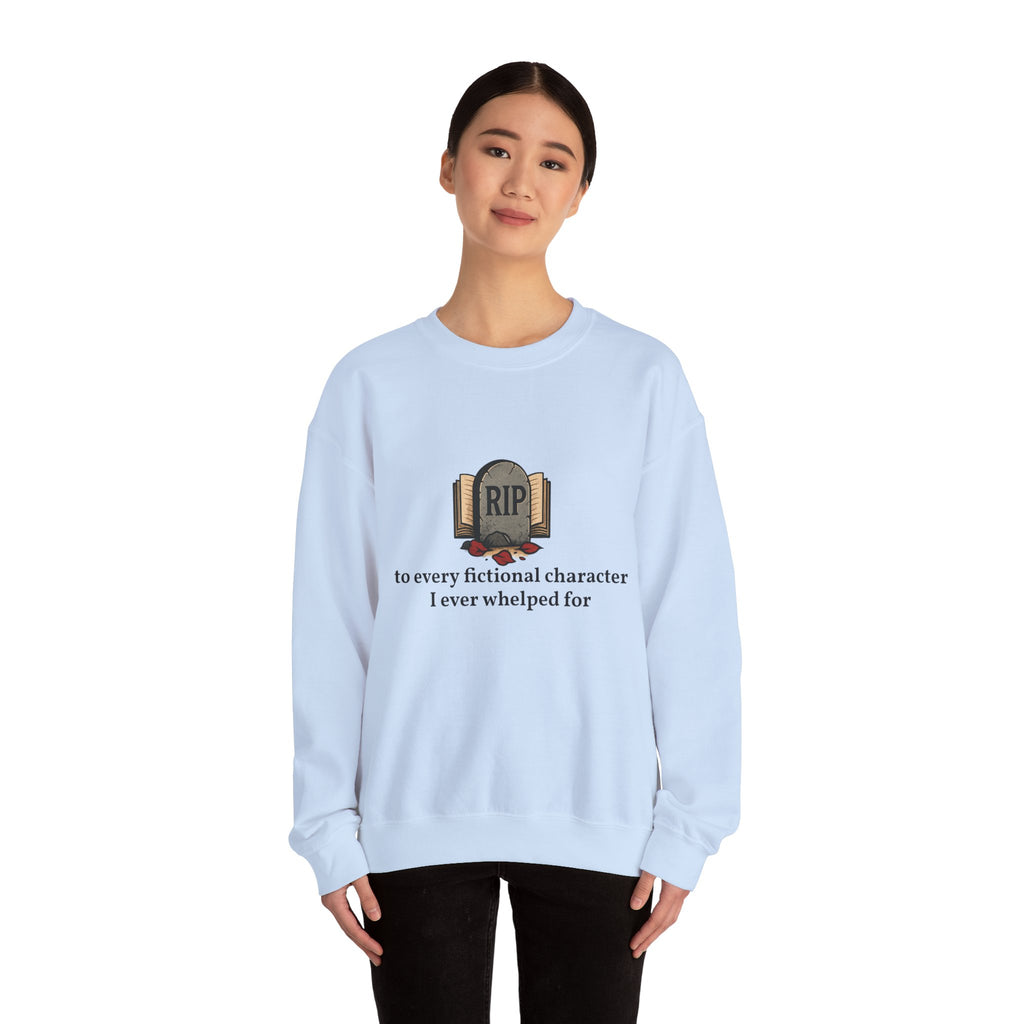 Rest in Peace Fictional Characters Sweatshirt, Cozy Crewneck, Unisex Pullover, Perfect Gift for Book Lovers, Writer Apparel, Heartfelt [...]