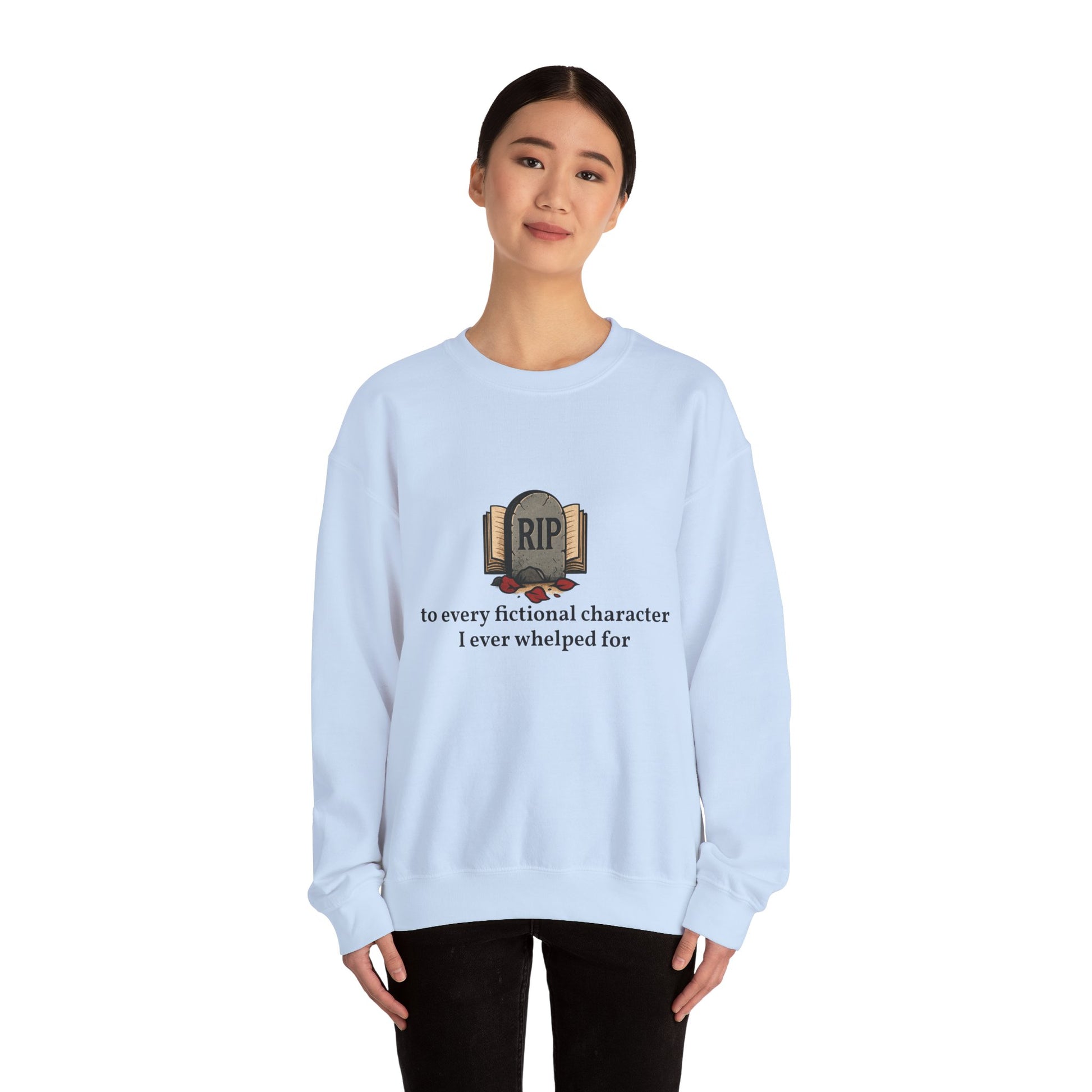 Rest in Peace Fictional Characters Sweatshirt, Cozy Crewneck, Unisex Pullover, Perfect Gift for Book Lovers, Writer Apparel, Heartfelt [...]