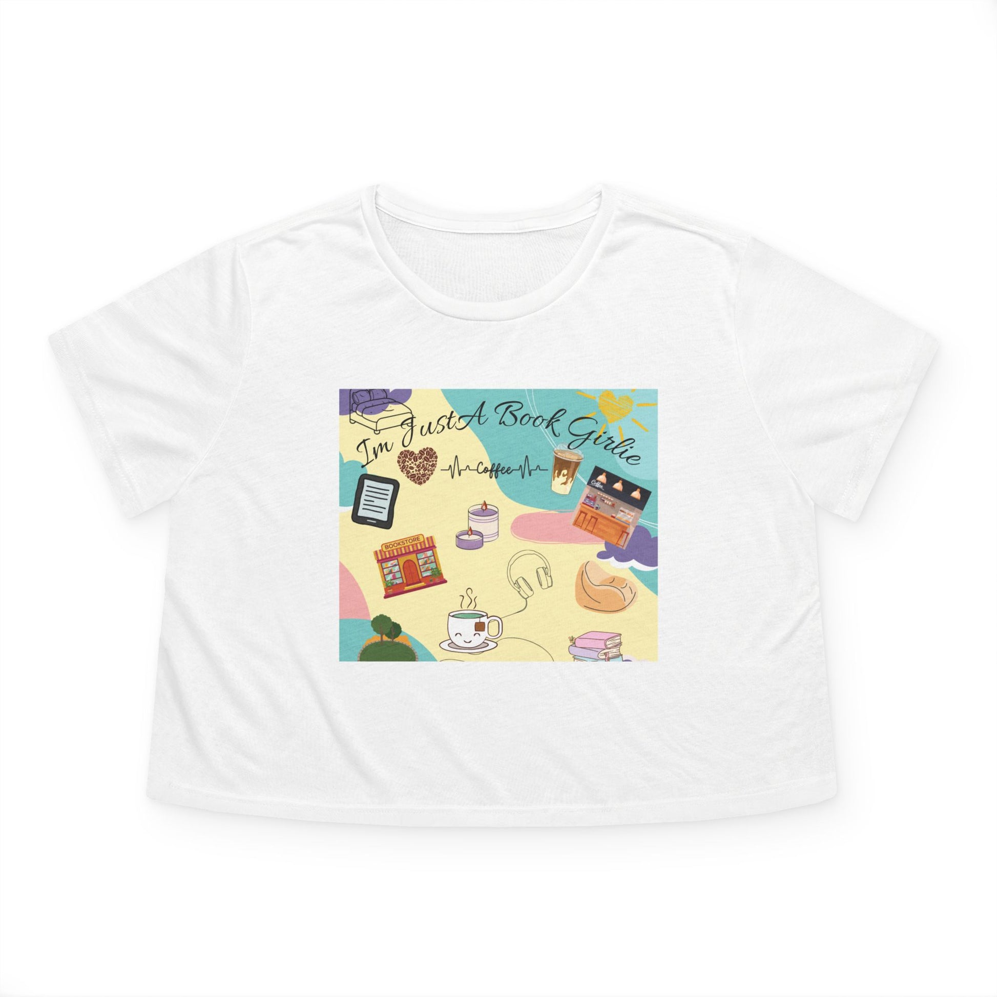 Flowy Cropped Tee Book Girlie Shirt