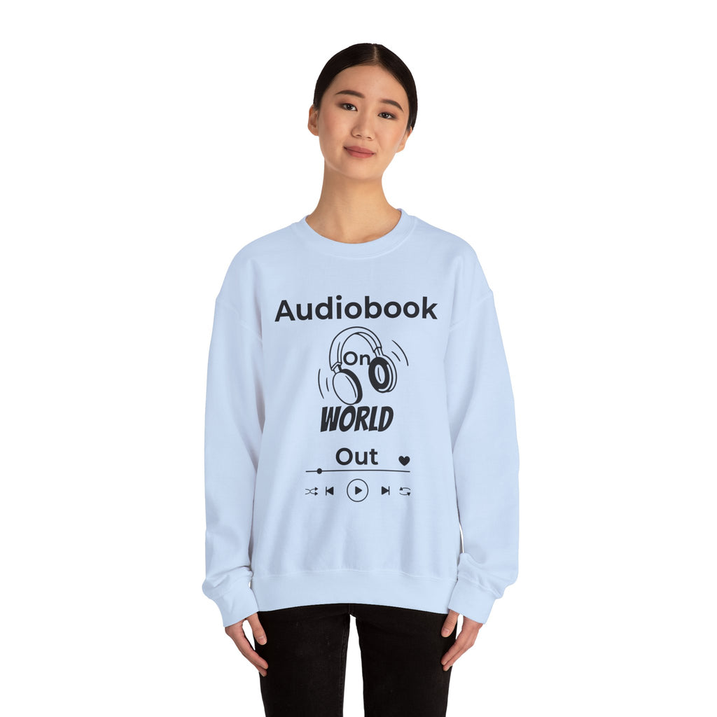 Audiobook Lover's Crewneck Sweatshirt, Cozy Gift for Bookworms, Relaxing Hoodie for Readers, Perfect for Holidays, Unisex Literary Apparel