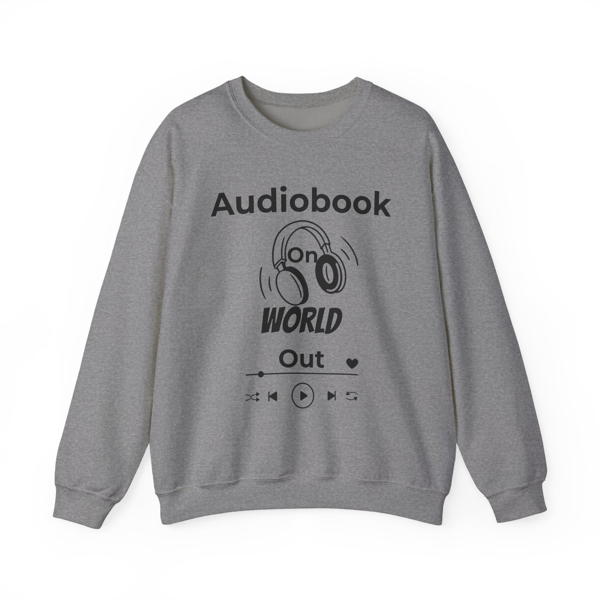 Audiobook Lover's Crewneck Sweatshirt, Cozy Gift for Bookworms, Relaxing Hoodie for Readers, Perfect for Holidays, Unisex Literary Apparel