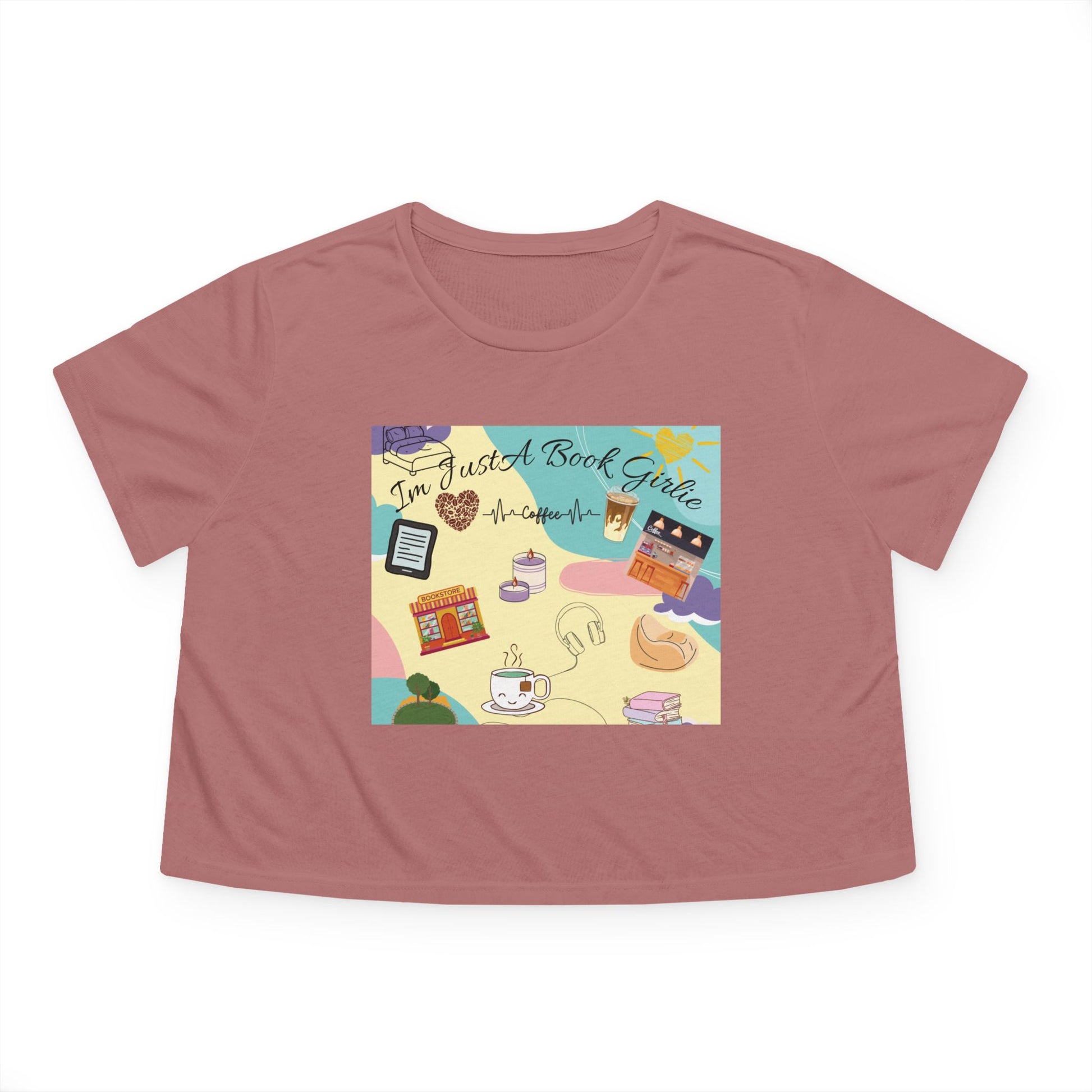 Flowy Cropped Tee Book Girlie Shirt