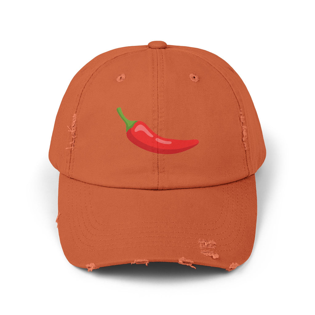 Red Chili Pepper 'Spicy Book' Distressed Cap