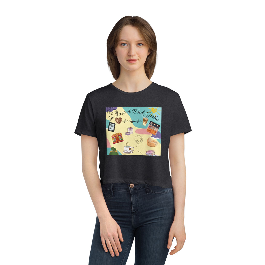 Flowy Cropped Tee Book Girlie Shirt